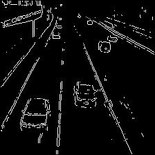 Canny edge detection result