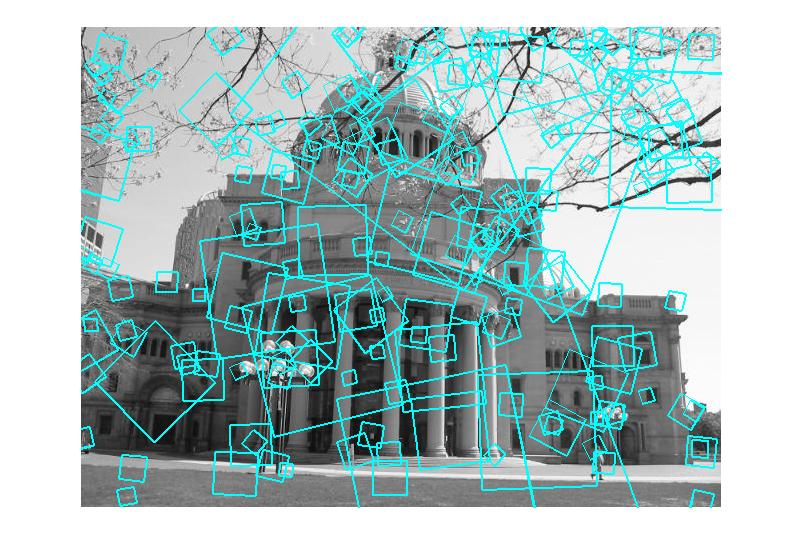 Feature detection on building