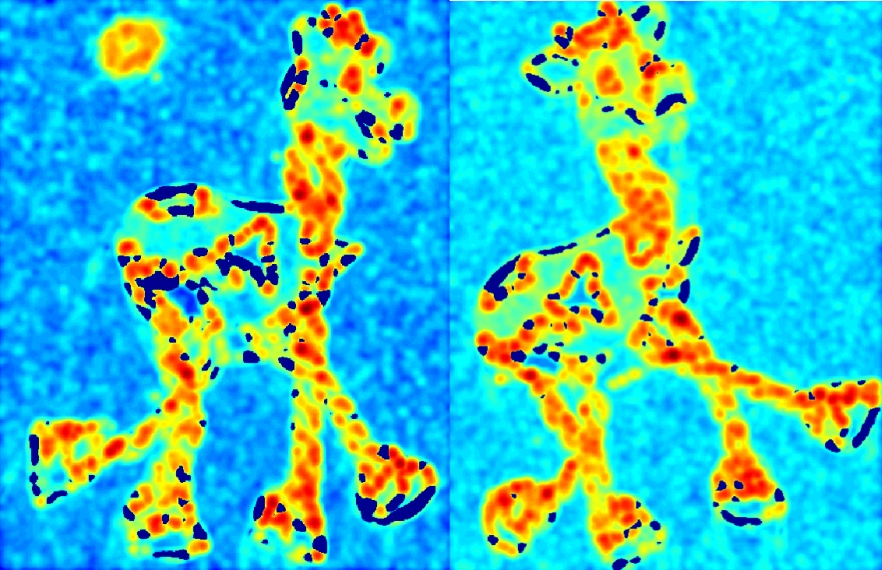 Harris corner response heatmap