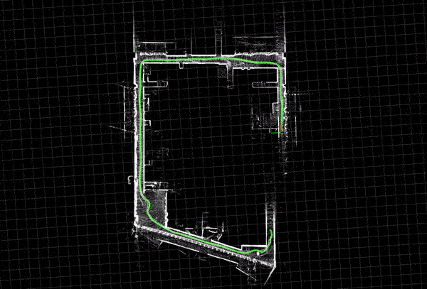 Elastic trajectory correction on a floor plan