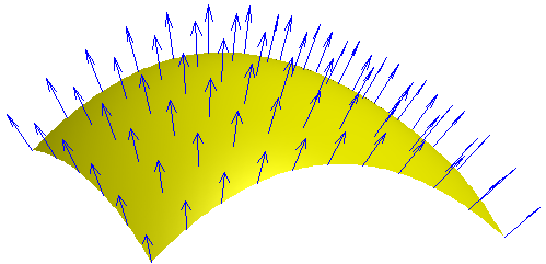 Surface normals on a vertex map