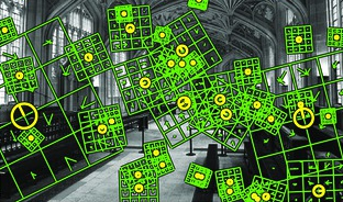 SIFT features on synthetic image
