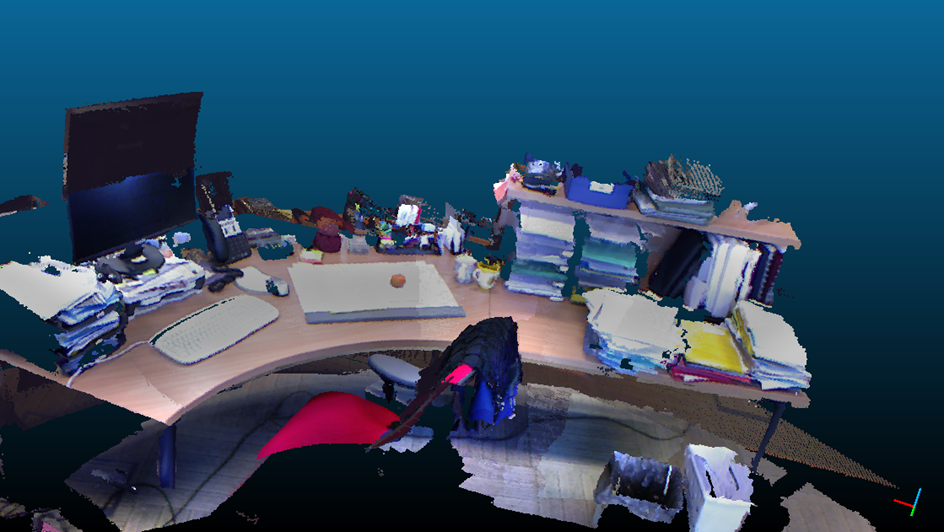 LiDAR and Kinect fused result