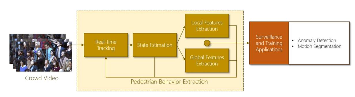 Crowd behavior analysis pipeline