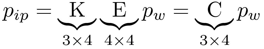 Summary equation: p_ip = K * E * p_w = C * p_w