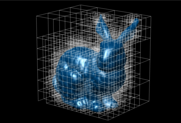 Octree model of the Stanford Bunny