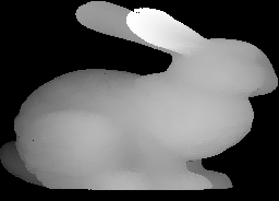 RGB-D depth image of the Stanford Bunny